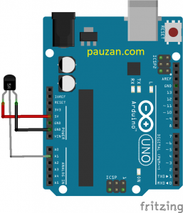 interface arduino dengan sensor suhu