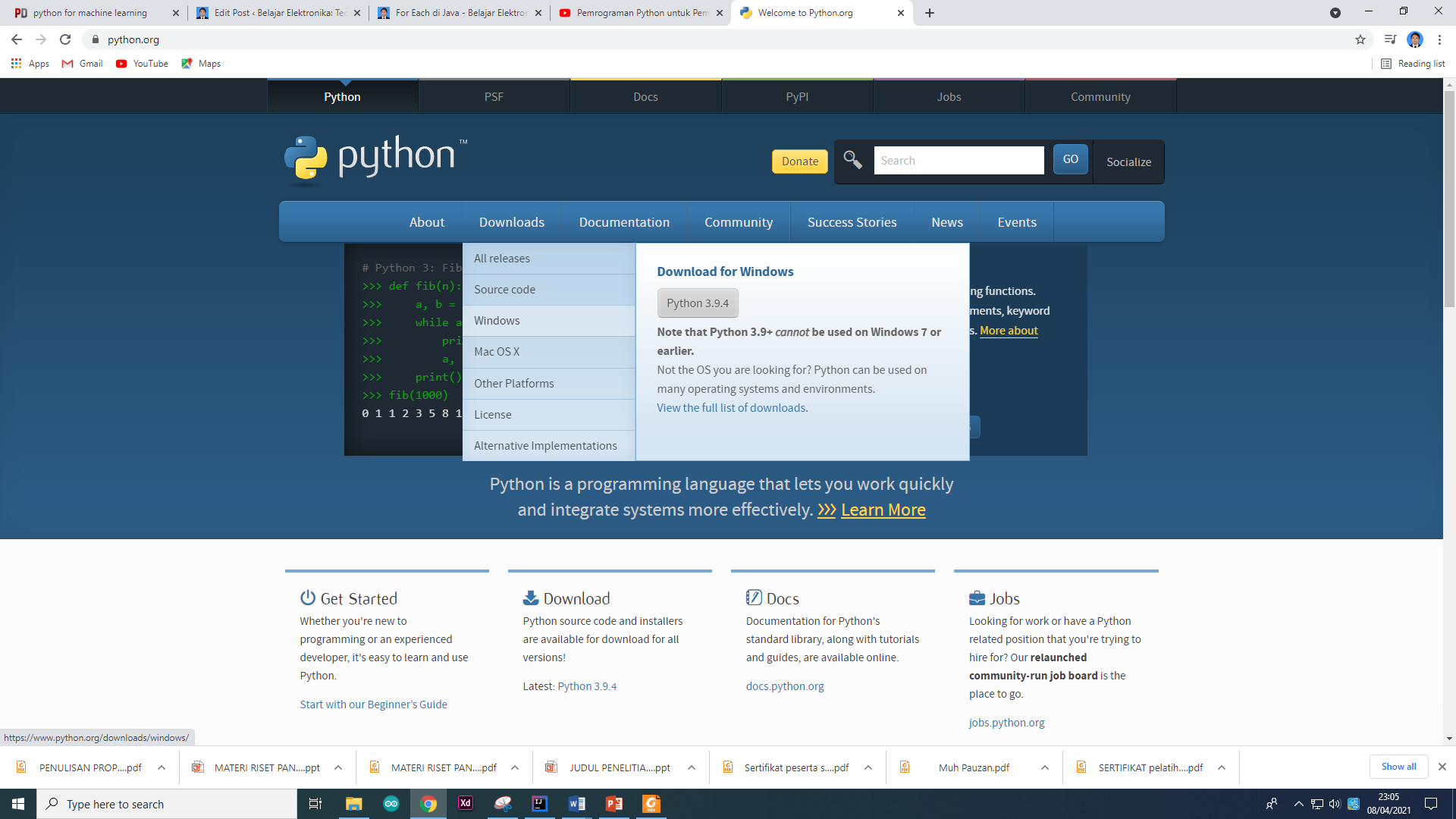 cara instal python