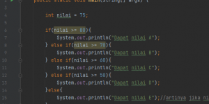 else if statement di java