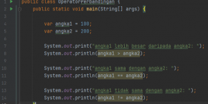 operator perbandingan java